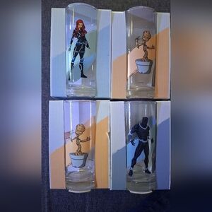 Marvel Character Pint Glass Set - Groot & Black Panther
